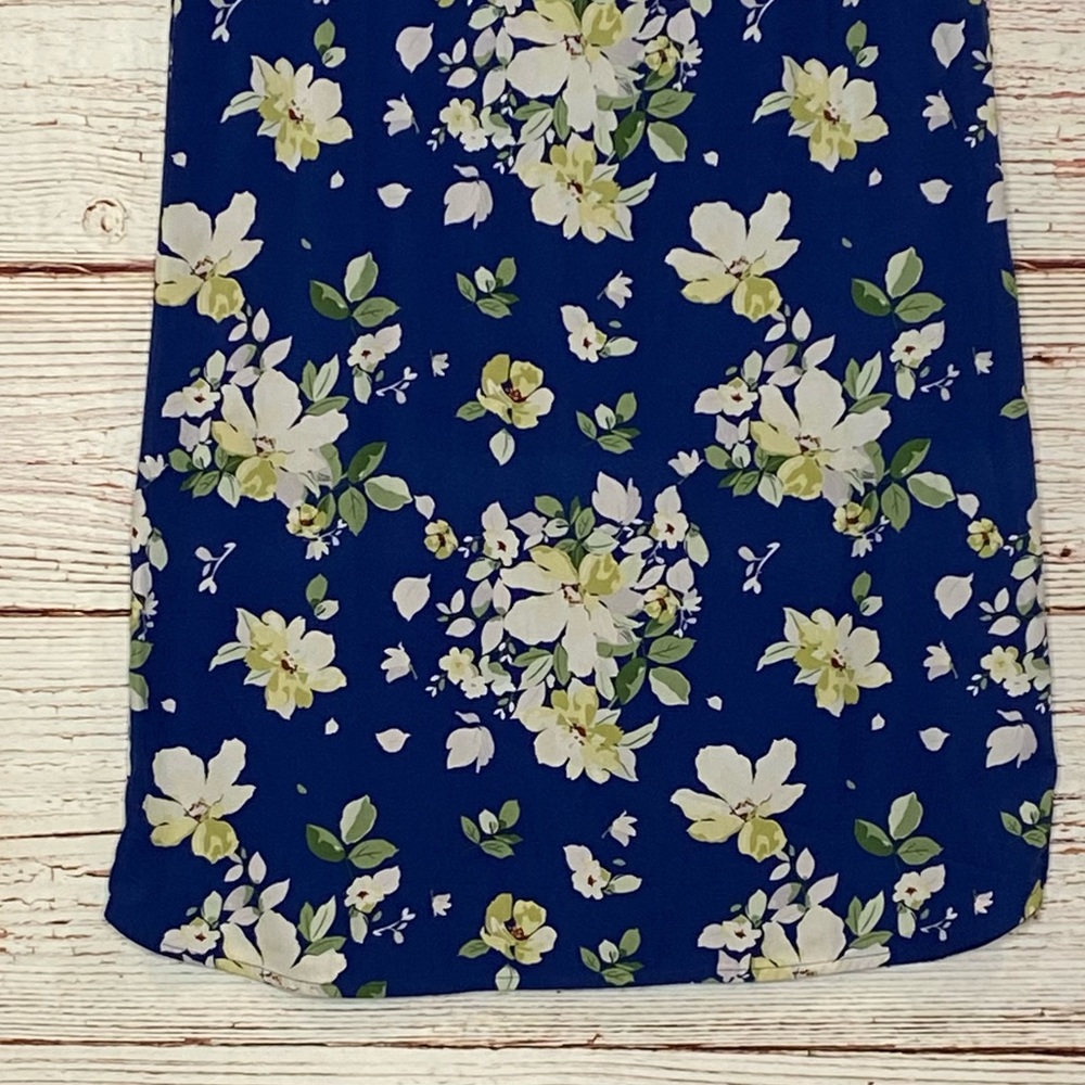Lulus Floriana Navy Blue Floral Print Shift Dress Sz M - Picture 9 of 14